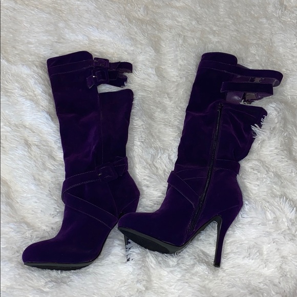 Shoe Dazzle Shoes - Dark Purple, High calf - High heels 💜💜
